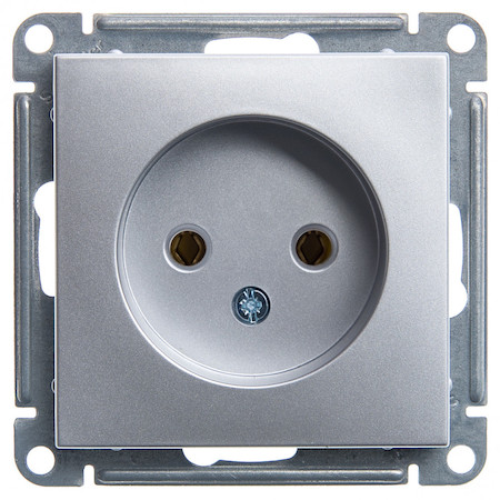 Schneider Electric RS16-153-5-86 W59 РОЗЕТКА без заземления без шторок, 16А, механизм, МАТОВЫЙ ХРОМ