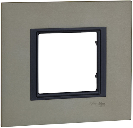 Schneider Electric MGU68.002.7A2 UNICA CLASS РАМКА 1-постовая, ЛУННЫЙ АЛЮМИНИЙ