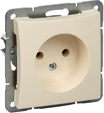 Schneider Electric WDE000241 ДУЭТ РОЗЕТКА без заземления, 16А, механизм, БЕЖЕВЫЙ