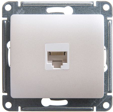 Schneider Electric GSL000681K GLOSSA РОЗЕТКА компьютерная RJ45 кат.5E, ПЕРЛАМУТР