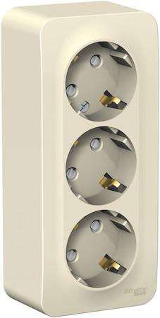 Schneider Electric BLNRA011312 BLANCA О/У РОЗЕТКА 3-я с заземлением со шторками ИЗОЛ.ПЛ.,16А, 250В, МОЛОЧНЫЙ