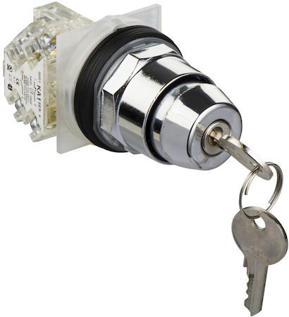 Schneider Electric 9001KS11K3H13 ПЕРЕКЛЮЧАТЕЛЬ С КЛЮЧОМ, ЧЕРНЫЙ, 30 ММ, 2 ПОЗ.