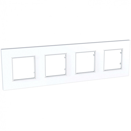 Schneider Electric MGU2.708.18 UNICA QUADRO РАМКА 4-постовая, БЕЛЫЙ