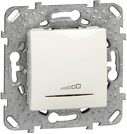Schneider Electric MGU5.515.25ZD UNICA ДИММЕР нажимной,кроме люминесц ламп,230В,20-350Вт,2-пров. подключ, БЕЖЕВЫЙ