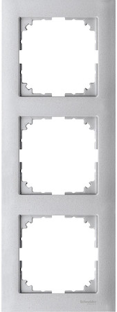 Schneider Electric MTN4030-3660 MERTEN M-Pure РАМКА 3 поста, АЛЮМИНИЙ, SM