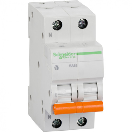 Schneider Electric 11216 АВТОМАТИЧЕСКИЙ ВЫКЛЮЧАТЕЛЬ ВА63 1П+Н 32A C 4,5 кА, Болгария/Италия