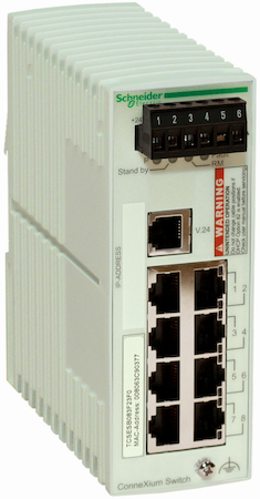 Schneider Electric TCSESB083F23F0 Коммутатор ConneXium (Managed) 8TX, бюджетный