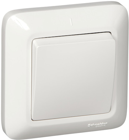 Schneider Electric VS16-119-B ПРИМА С/У 1-клавиш. ВЫКЛЮЧАТЕЛЬ с самовозвратом 6А 250B,БЕЛЫЙ,опт.уп.Россия