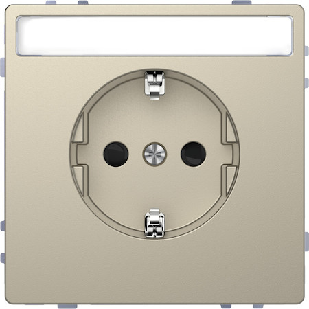 Schneider Electric MTN2302-6033 MERTEN D-Life РОЗЕТКА 16А с з/к и полем для надписи, САХАРА