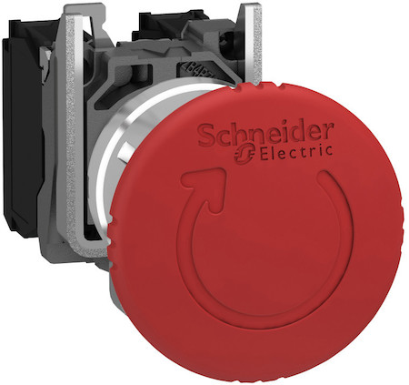 Schneider Electric XB4BS8445EX КНОПКА АВАРИЙНОГО ОСТАНОВА, ТРИГГ. ДЕЙ-Я, АТЕХ, ВОЗВРАТ ПОВОРОТОМ
