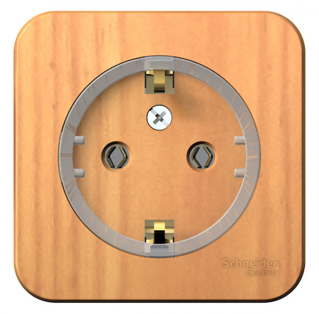 Schneider Electric BLNRA110115 BLANCA О/У РОЗЕТКА с заземлением без шторок,(КОМПАКТ) ИЗОЛ.ПЛ. 16А, 250В, ЯСЕНЬ