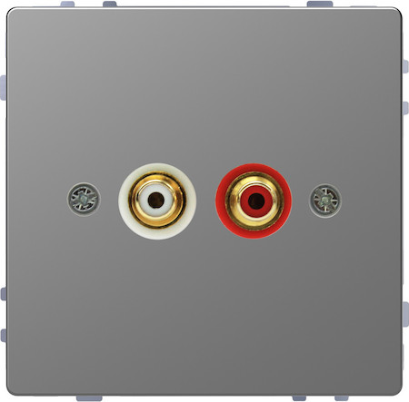 Schneider Electric MTN4350-6036 MERTEN D-Life АУДИОРОЗЕТКА с модул. тюльпан, НЕРЖ. СТАЛЬ