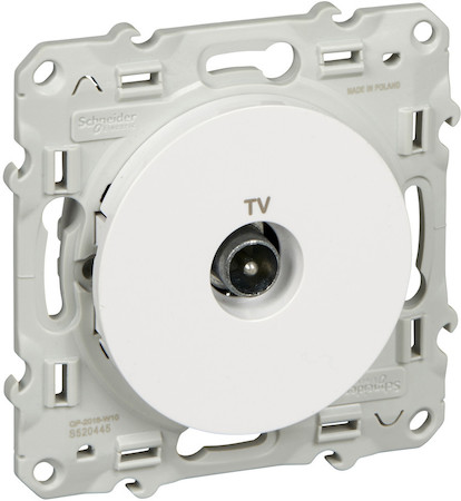 Schneider Electric S52R445 ODACE РОЗЕТКА TV, БЕЛЫЙ