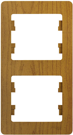 Schneider Electric GSL000506 GLOSSA 2-постовая РАМКА, вертикальная, ДЕРЕВО ДУБ