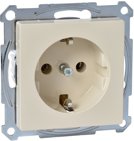Schneider Electric MTN2401-0344 MERTEN РОЗЕТКА с заземлением, со шторками, БЕЖЕВЫЙ, SM