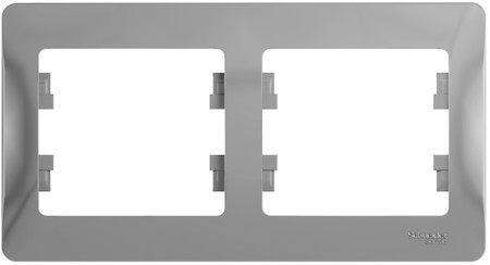 Schneider Electric GSL000302 GLOSSA 2-постовая РАМКА, горизонтальная, АЛЮМИНИЙ