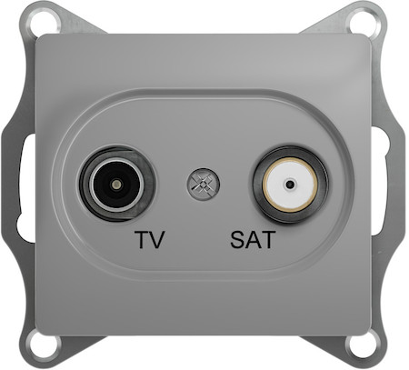 Schneider Electric GSL000397 GLOSSA TV-SAT РОЗЕТКА оконечная 1DB, механизм, АЛЮМИНИЙ
