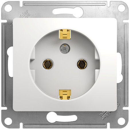 Schneider Electric GSL000143 GLOSSA РОЗЕТКА с заземлением, 16А, механизм, БЕЛЫЙ