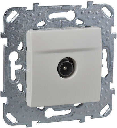 Schneider Electric MGU5.463.25ZD UNICA РОЗЕТКА TV, проходная, БЕЖЕВЫЙ