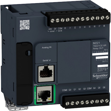 Schneider Electric TM221CE16R КОМПАКТНЫЙ БАЗОВЫЙ БЛОК M221-16IO РЕЛЕ ETHERNET