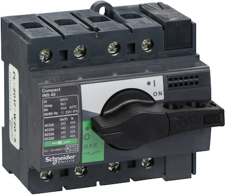 Schneider Electric 28901 ВЫКЛЮЧАТЕЛЬ-РАЗЪЕДИНИТЕЛЬ INS40 4P
