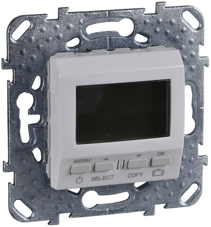 Schneider Electric MGU5.505.18ZD UNICA ТЕРМОСТАТ программируемый, недельный, встроенный термодатчик, БЕЛЫЙ