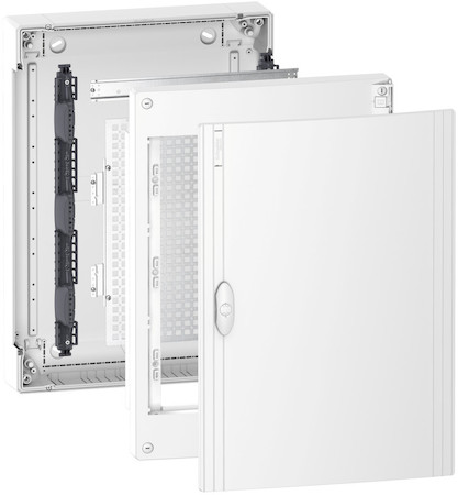 Schneider Electric PRA318SU PRAGMA IT щит МУЛЬТИМЕДИЙНЫЙ навесной с белой дв. 3РЯДАх18МОД,IP40, IK07, Италия