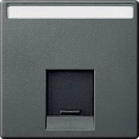 Schneider Electric MTN465814 MERTEN ЦЕНТР.ПЛАТА для розетки SE RJ45 1пост, АНТРАЦИТ, SM