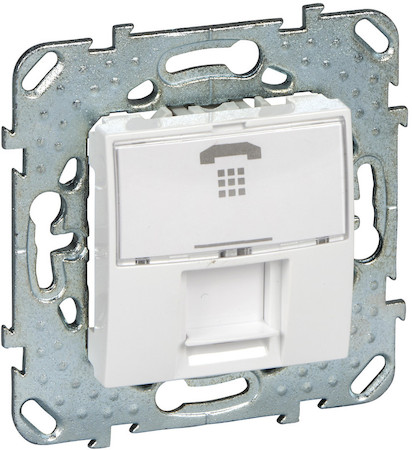 Schneider Electric MGU5.493.18ZD UNICA РОЗЕТКА телефонная, RJ12, одиночная, 6 контакта, БЕЛЫЙ