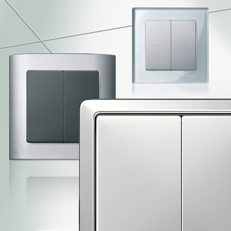 Schneider Electric MTN412546 MERTEN КЛАВИША Х2, СТАЛЬ, SD