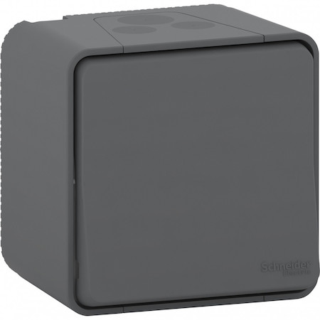 Schneider Electric MUR35023 MUREVA S ОДНОКЛАВИШНЫЙ ПЕРЕКЛЮЧАТЕЛЬ В СБОРЕ О/У перекрест., сх.7 АНТРАЦИТ, IP55