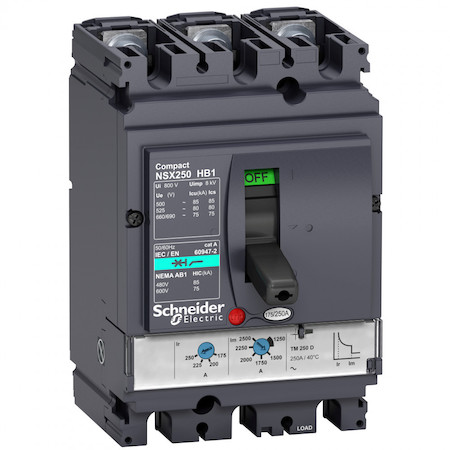 Schneider Electric LV433478 3П АВТОМ.ВЫКЛ. TM125D NSX250HB1 (75кА при 690B)