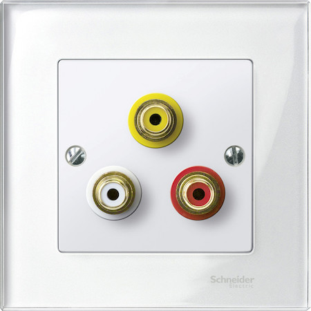 Schneider Electric MTN4351-0319 MERTEN МЕХАНИЗМ аудио/видео розетки, ПОЛ.БЕЛЫЙ, SM