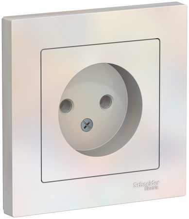 Schneider Electric ATN000440 ATLASDESIGN РОЗЕТКА без заземления, 16А, в сборе, ЖЕМЧУГ