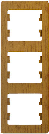 Schneider Electric GSL000507 GLOSSA 3-постовая РАМКА, вертикальная, ДЕРЕВО ДУБ