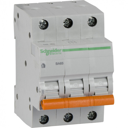 Schneider Electric 11223 АВТОМАТИЧЕСКИЙ ВЫКЛЮЧАТЕЛЬ ВА63 3П 16A C 4,5 кА, Болгария/Италия