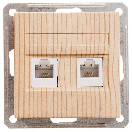 Schneider Electric RSI-251TT-7-86 W59 РОЗЕТКА двойная телефонная RJ11, 160В, 1А, механизм, СОСНА
