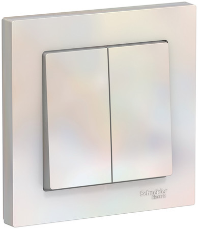 Schneider Electric ATN000452 ATLASDESIGN 2-клавишный ВЫКЛЮЧАТЕЛЬ, сх.5, 10АХ, в сборе, ЖЕМЧУГ