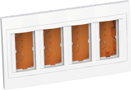 Schneider Electric ALB44468N КОРОБКА СКР.МОНТ 4Х2 ВЕРТ.С РАМКОЙ R9003