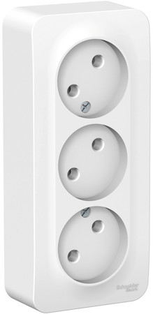 Schneider Electric BLNRA000311 BLANCA О/У РОЗЕТКА 3-ая без заземления без шт. ИЗОЛ.ПЛ., 16А, 250В, БЕЛЫЙ