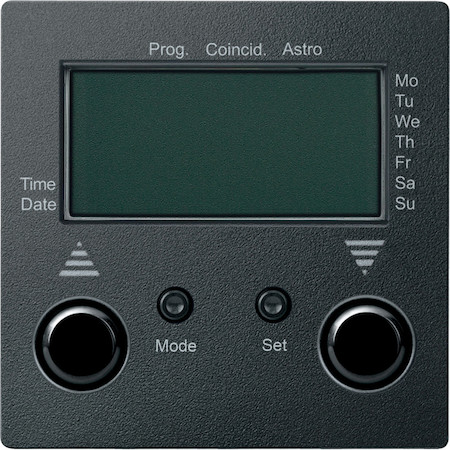 Schneider Electric MTN586114 MERTEN ТАЙМЕР УПРАВ. ЖАЛЮЗИ НЕД., накладной модуль, АНТРАЦИТ, SM