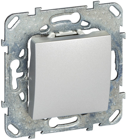 Schneider Electric MGU5.206.30ZD UNICA TOP ВЫКЛЮЧАТЕЛЬ 1-клавишный, кнопочный, сх. 1, АЛЮМИНИЙ