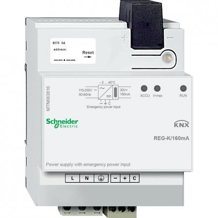 Schneider Electric MTN683816 ИСТОЧНИК ПИТАНИЯ 160 REG-K,АВАРИЙНЫЙ ВХ.