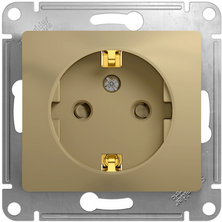Schneider Electric GSL000445 GLOSSA РОЗЕТКА с заземлением со шторками, 16А, механизм, ТИТАН