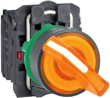 Schneider Electric XB5AK125B5 ПЕРЕКЛЮЧАТЕЛЬ 22ММ 24В ЖЕЛ. С ПОДСВЕТКОЙ
