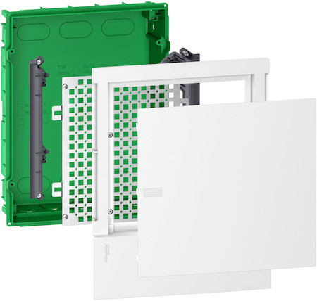 Schneider Electric MIP212FU MINI PRAGMA IT щит МУЛЬТИМЕД. встраив. с белой дв. 2РЯДАх12МОД,IP40, IK07,Италия