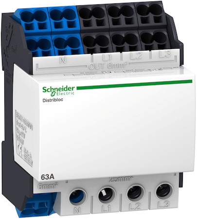 Schneider Electric 04041 РАСПРЕДЕЛИТЕЛЬНЫЙ БЛОК DISTRIBLOC 63A,ВВОД СВЕРХУ