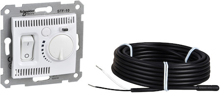 Schneider Electric SDN6000321 SEDNA ТЕРМОСТАТ ТЕПЛОГО ПОЛА, 10А, 230В, БЕЛЫЙ