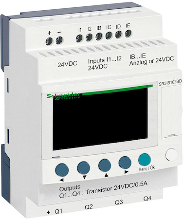 Schneider Electric SR3B102BD ZELIO LOGIC РЕЛЕ МОДУЛЬН 10ВХ/ВЫХ =24В