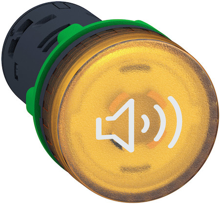 Schneider Electric XB5KS2B8 ЗУММЕР, НЕПР./ПРЕР.СИГН., ЖЕЛТ.ПОДС.,24В